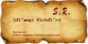 Sümegi Richárd névjegykártya